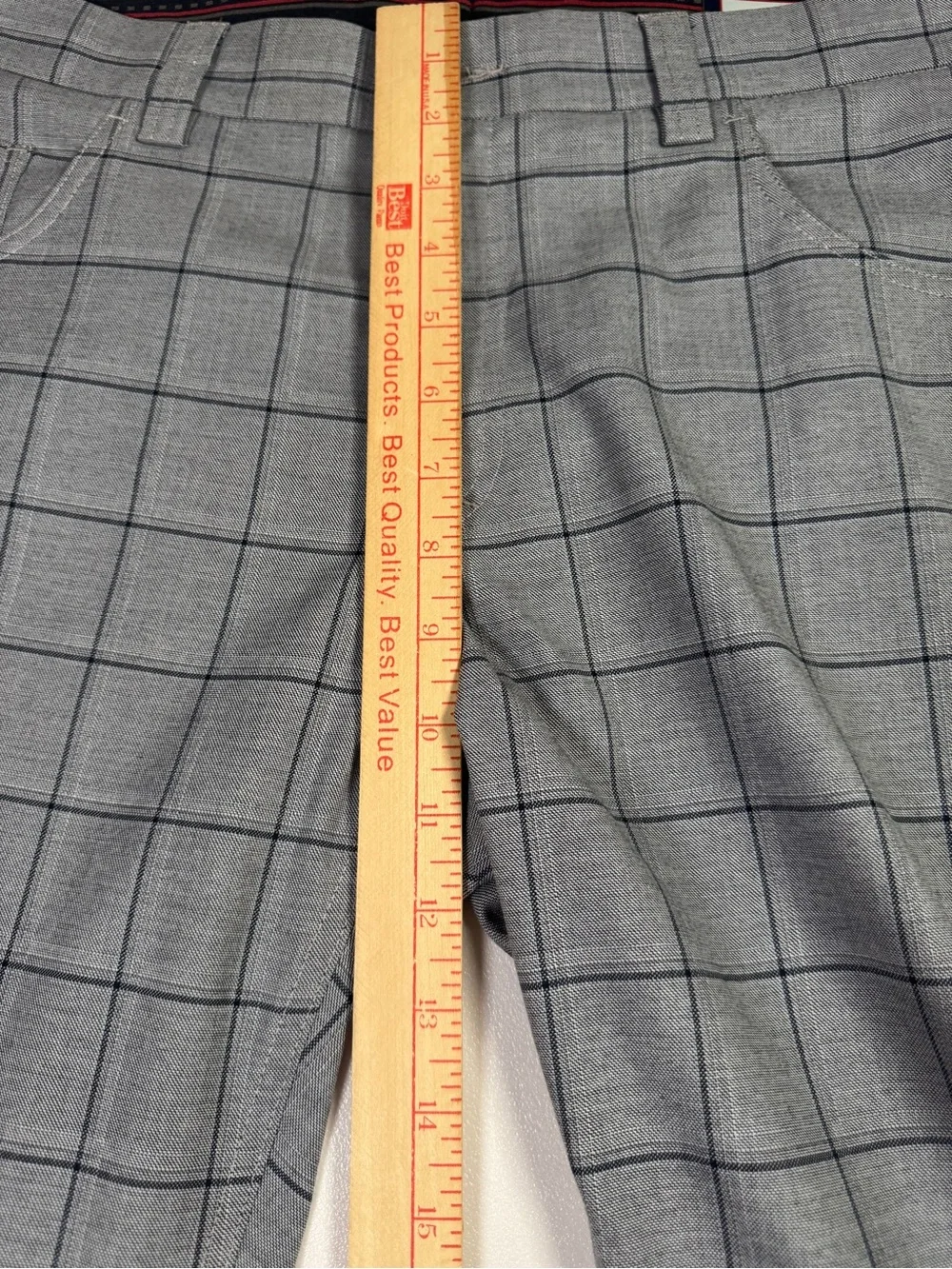 NWT Bertini AKTIV Performance Pants Men’s Size 34 Gray Plaid Stretch Golf Travel